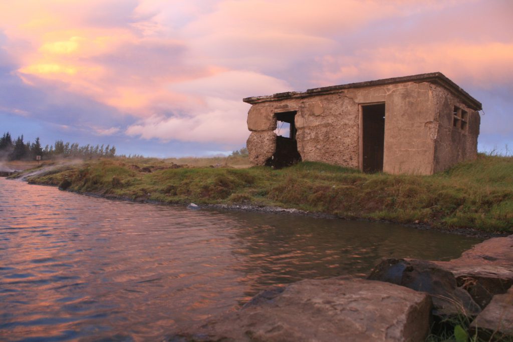 The secret lagoon hot spring in Iceland