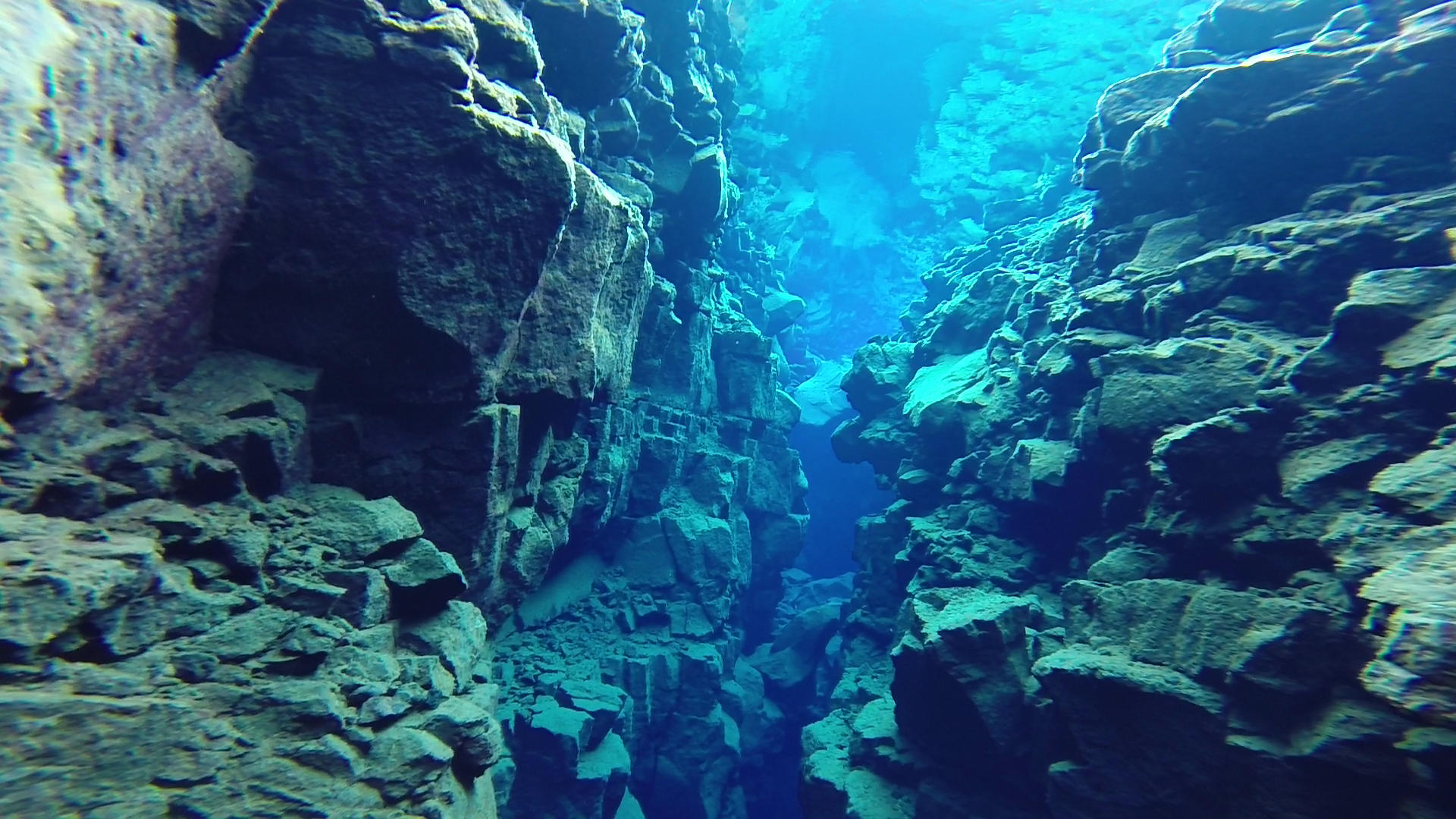 Diving in Silfra, Iceland