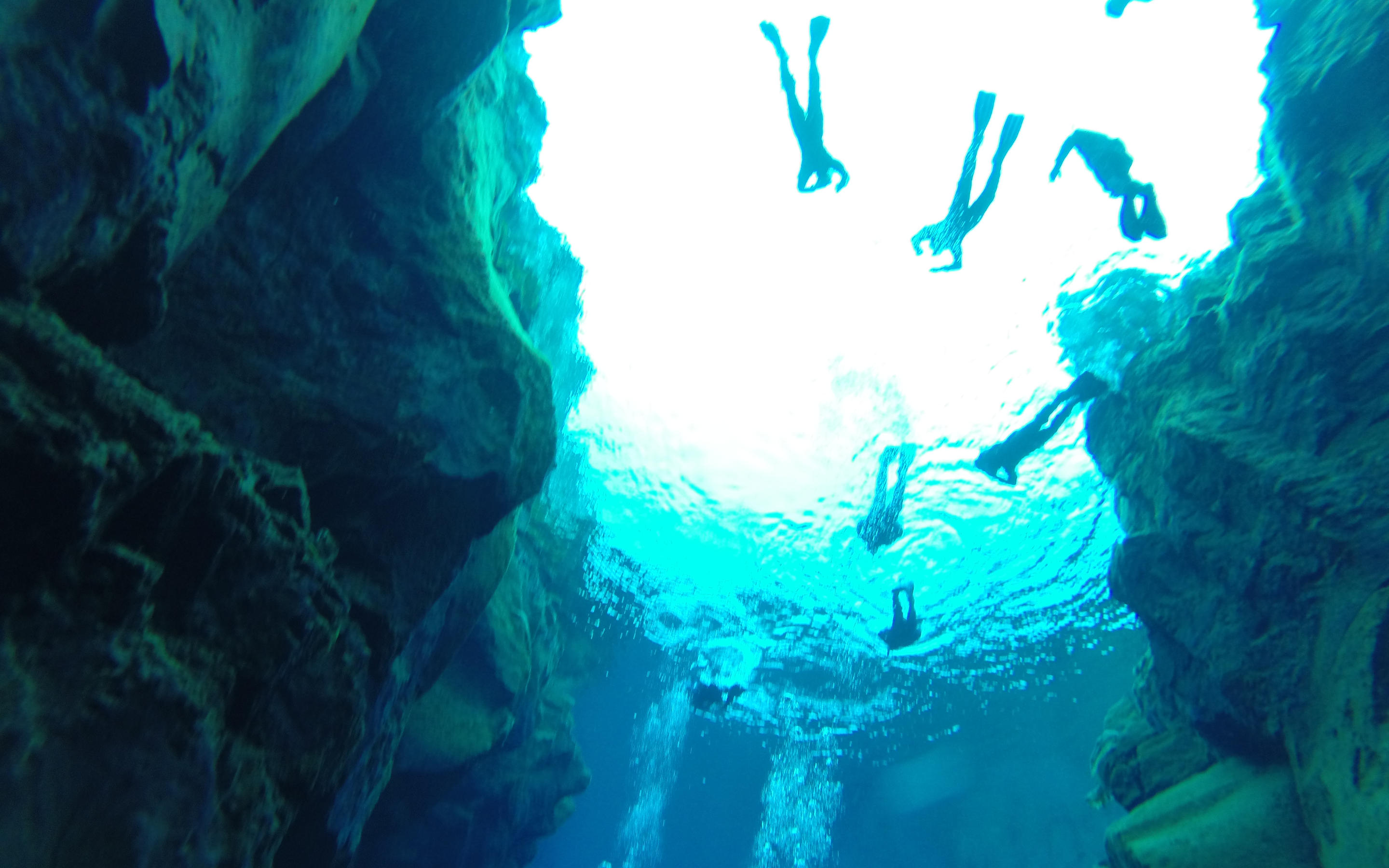Diving in Silfra, Iceland