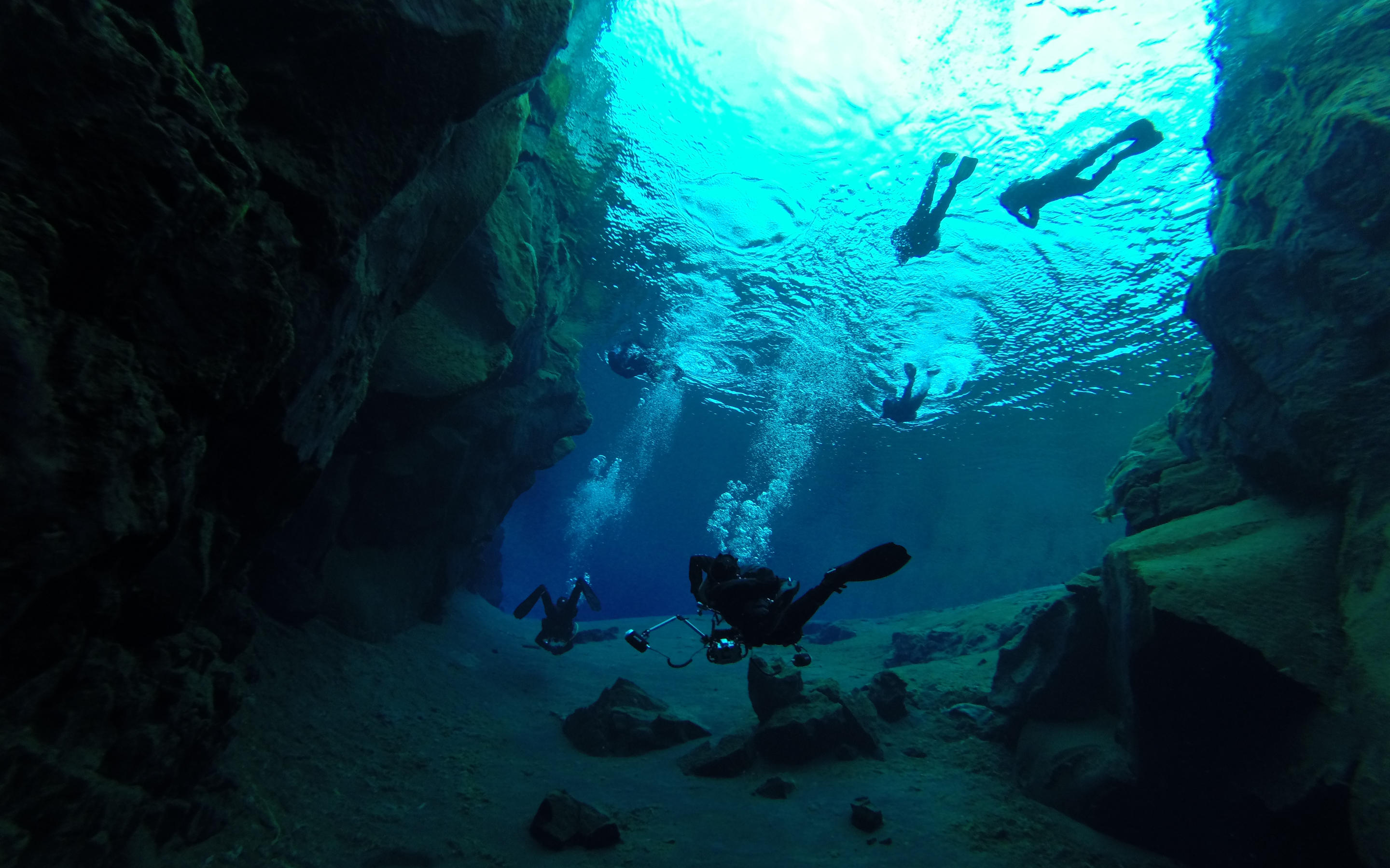 Diving in Silfra, Iceland