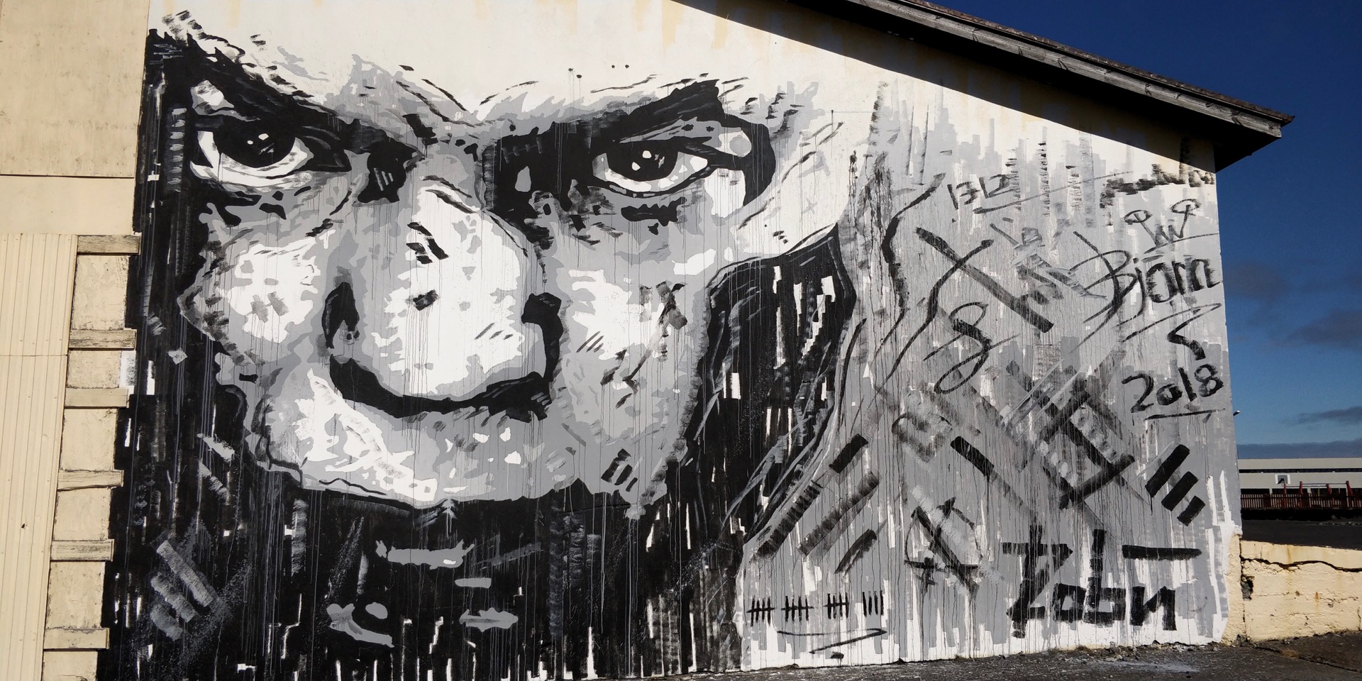 Street art around the Freezer Hostel on Snæfellsnes