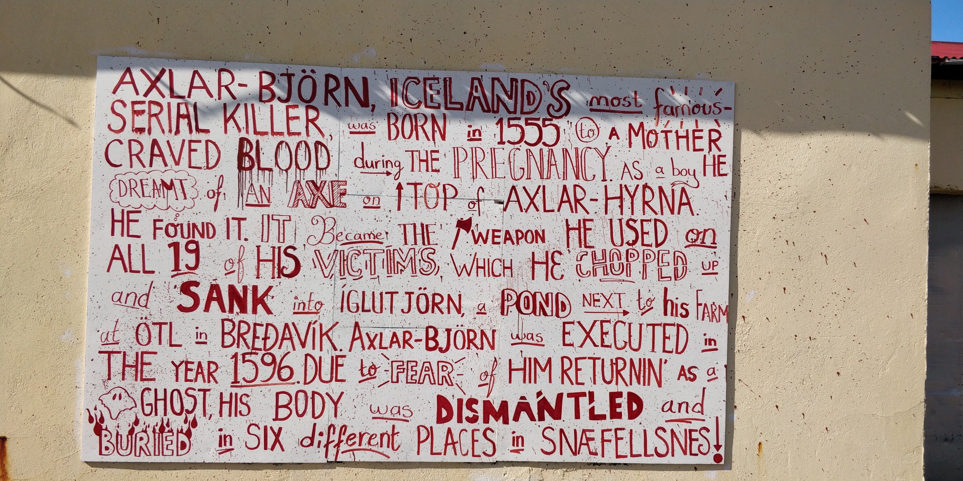 Street art around the Freezer Hostel on Snæfellsnes