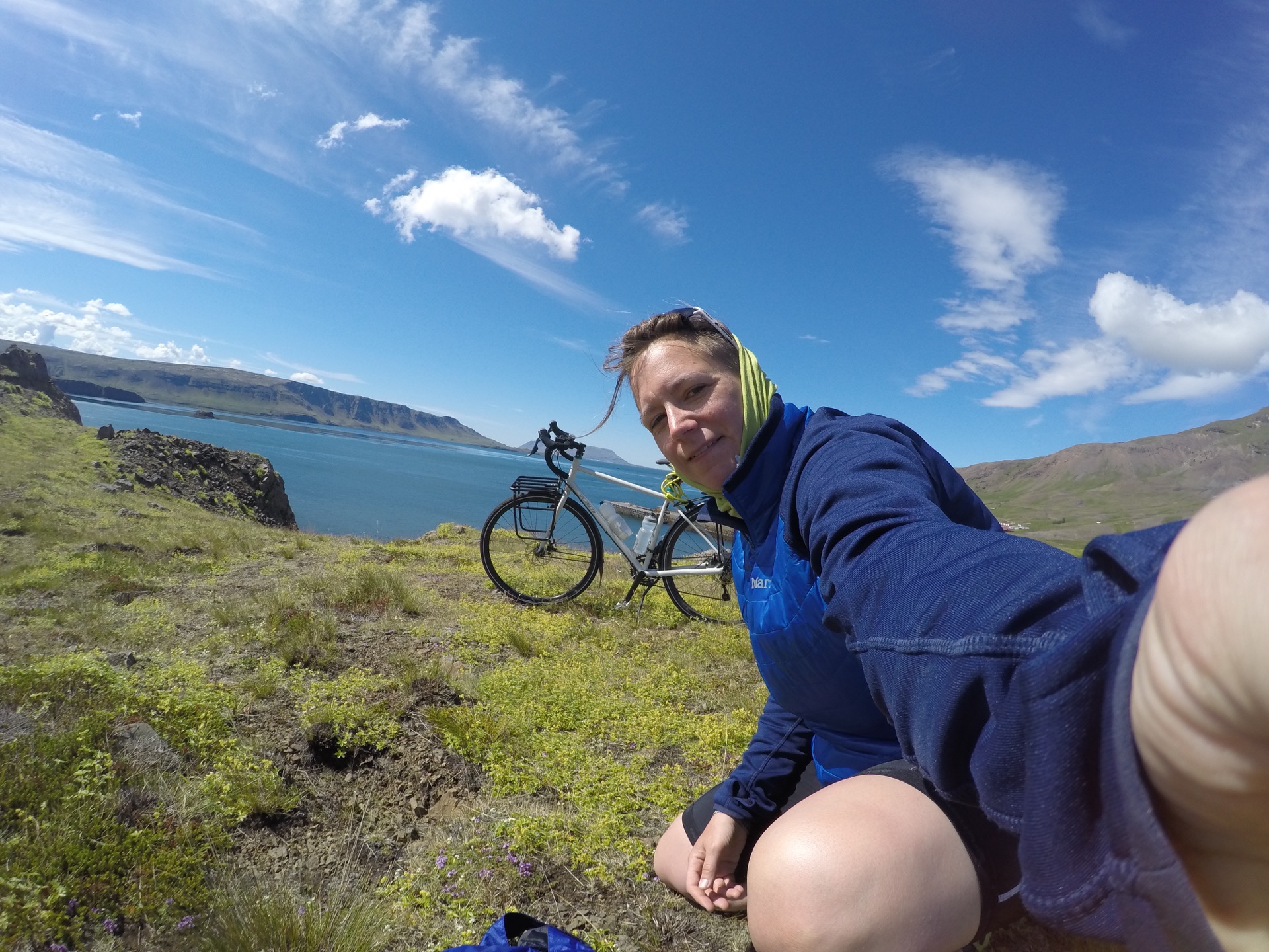 Tanja Ney on her bike tour around Iceland