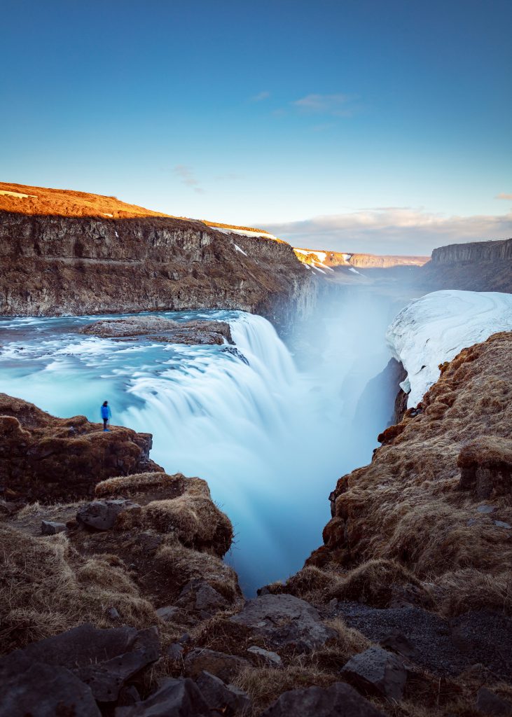 The waterfall Gullfoss at the end of the Golden Circle