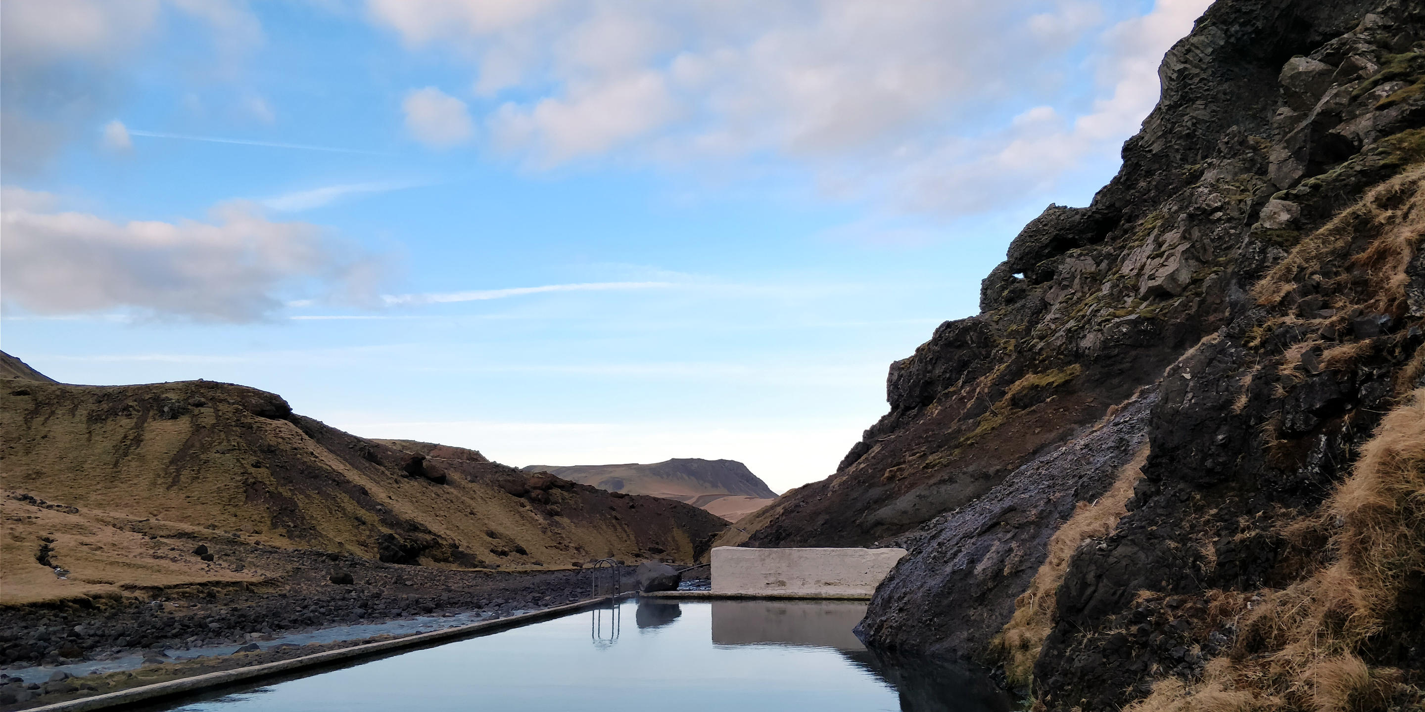 Seljavallalaug swimming pool in Iceland