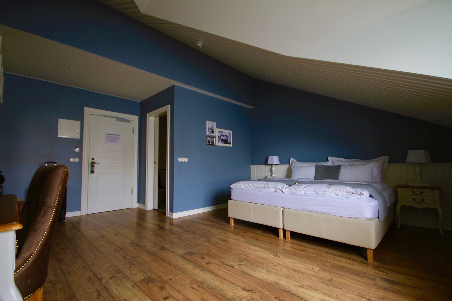 My room at the Siglo Hotel in Siglufjörður: with a sea view